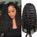 ISEE 22 Inch Half Wig Human Hair Burmese Curly 180% Density – Protective Style, Quick Glueless Install
