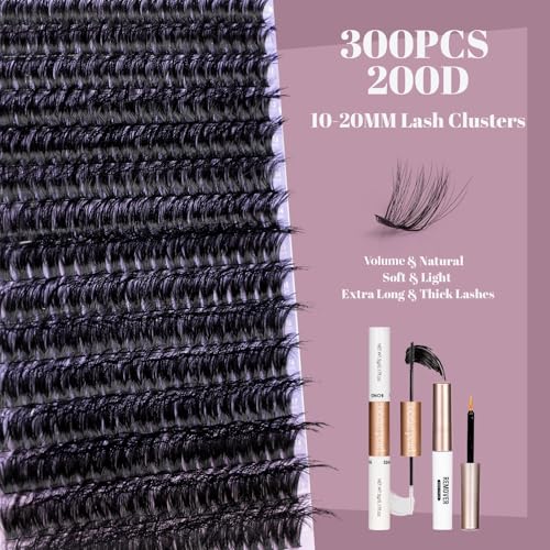 Ocean Pearl DIY Lash Extension Kit - 300pcs 10-20mm Cluster Lashes