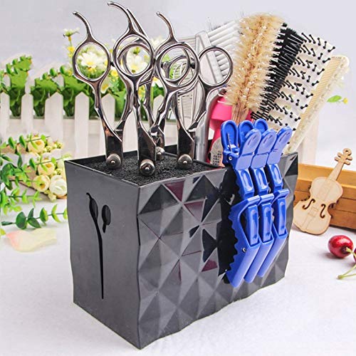 Anjiyoyo Professional Large Capacity Acylic Salon Scissors Holder Box Hairdressing Combs Clips Organizer Racks