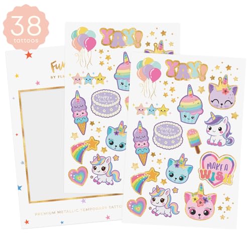 Flash Tattoos Temporary Tattoos for Kids - Waterproof