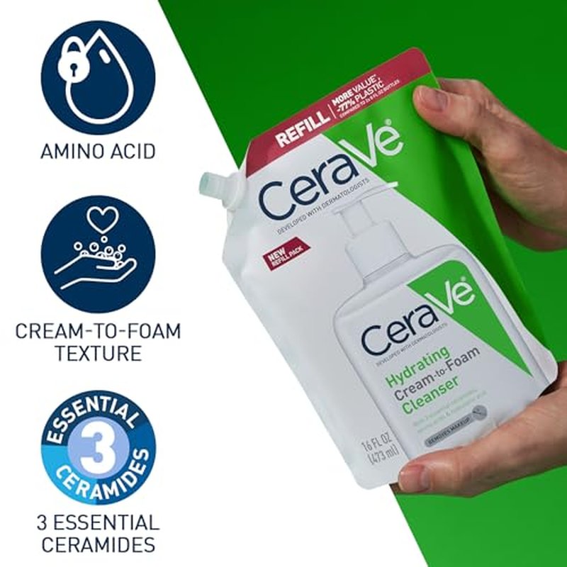 CeraVe Hydrating Cream to Foam Cleanser for Dry Skin - 16 oz