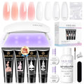 SAVILAND Poly Gel Nail Kit with UV Lamp - 4 Colors
