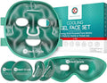 Medi Grade Green Ice Face & Eye Mask Set – Cooling Gel Masks for Dark Circles & Puffy Eyes