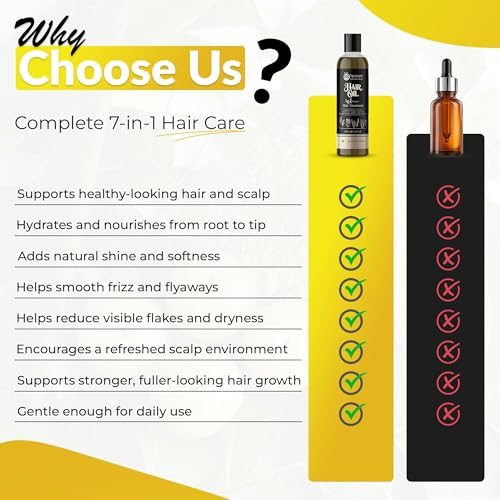 Jannaat 7-in-1 Hair Growth Oil with Rosemary & Tea Tree, 8 Fl Oz
