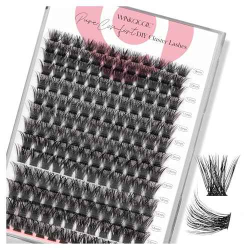 Cluster Lashes Wispy Lash Clusters, 168pcs D Curl Natural Volume Lashes Clusters, DIY Individual Eyelash Extensions with Soft Ultra-thin Band, 9-16mm (56D)