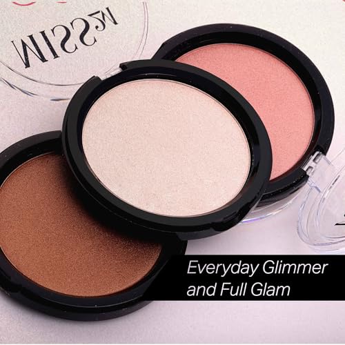 Chic Bright Powder Highlighter, 0.33 Oz - Micro-Metallic Shimmer