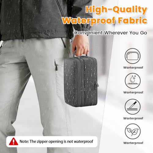 Travoya Hanging Toiletry Bag, Water-Resistant Dopp Kit Organizer