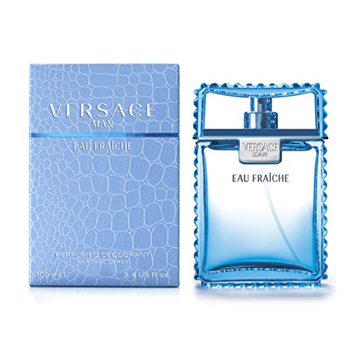 Versace Man Eau Fraiche Perfumed Deodorant Spray for Men - 3.4 oz