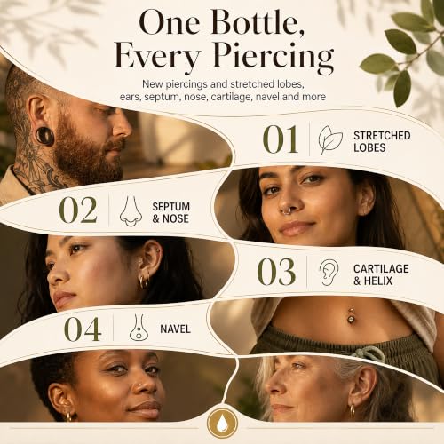 Organic Jojoba Oil for Piercing Aftercare - 100% Pure & Vegan