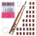 Cordless Nail Drill Kit with 5 Metal Bits & Sanding Bands for Gel & Acrylic Nails