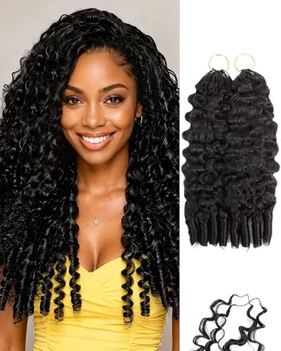 ISHOW 20 Inch Burmese Curly Crochet Hair - 110g Pre-Looped Bundles