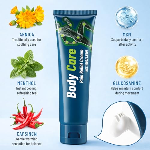 2 Pack Neuropathy Relief Cream,Capsaicin Nerve Relief Cream with Mint & Lavender Oil, Cooling & Soothing Formula for Skin Discomfort, Lightweight & Non-Greasy
