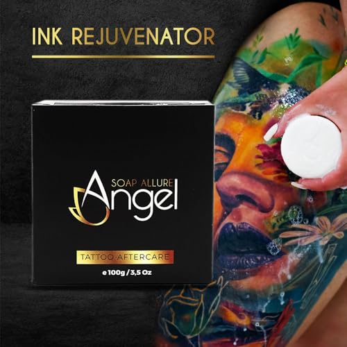 Tattoo Aftercare - Organic Cleansing Soap Bar - Vegan Soap Bar for Tattoos, Piercings, and PMU, Neutral Soap with Aloe, Dragons Blood and Centella Asiatica (Pack of 2)