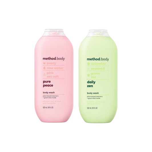 Method Body Wash Variety, 1 Daily Zen, 1 Pure Peace, 18 OZ Each, 1 CT