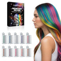 10-Color Hair Chalk Comb Set - Temporary Washable Hair Dye