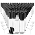 AHANDMAKER 150pcs Glass Roller Bottles 10ml Essential Oil Rollerball Leak Proof Travel Size Roll On Bottle with 6Pcs Funnel for DIY Aromatherapy Massage Holiday Gifts Decoration