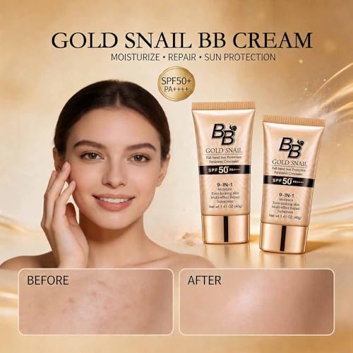 BB Cream SPF 50 Tinted Moisturizer with Snail Filtrate, 40g