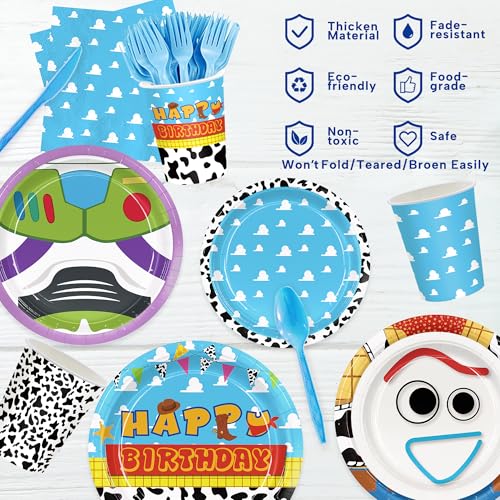 171-Piece Toy Birthday Party Supplies Set for 24 Guests