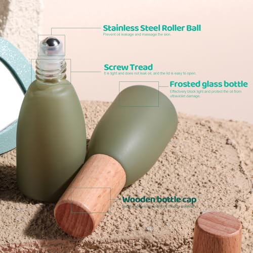 JPNK Essential Oil Roll-On Bottles 10ml – Pack of 4 with Bag