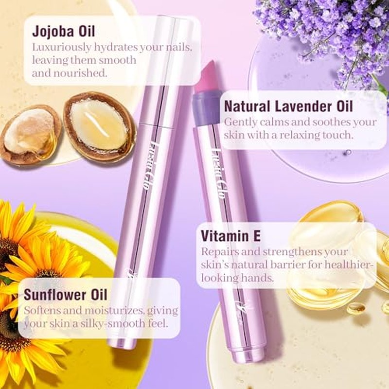 2-in-1 Cuticle Oil Pusher Pen with Ceramic Tip for Nail Care