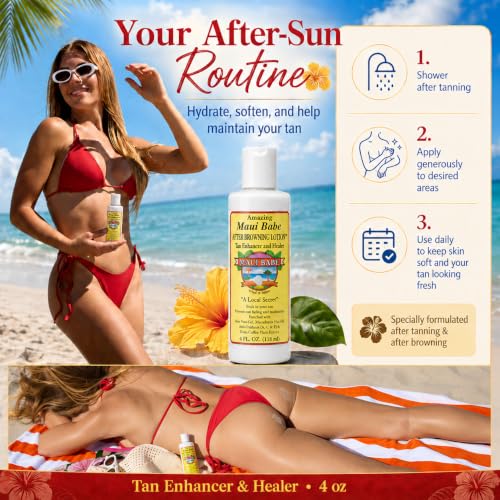 Maui Babe After Browning Lotion - Tan Enhancer & Moisturizer 4oz