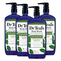 Dr Teal's Body Wash with Pure Epsom Salt, Relax & Relief with Eucalyptus & Spearmint, 24 fl oz (Pack of 4)