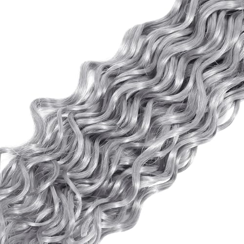 Fridnae 3 Bundles Gray Water Wave Human Hair Extensions 34 Inch