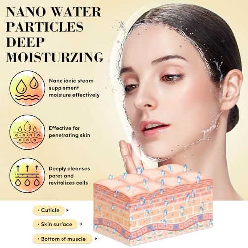 Pjordo Nano Ionic Facial Steamer with 5 Skin Care Tools Kit