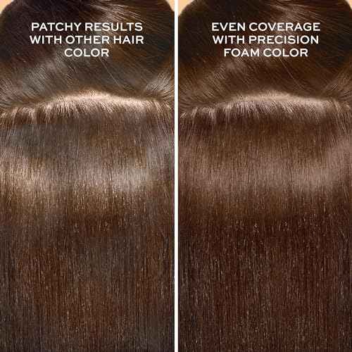 John Frieda Precision Foam Colour, Light Natural Brown 6N, Full-coverage Hair Color Kit, Anti-Fade Gray Coverage, Deep Color Saturation Hair Dye, Pack of 2