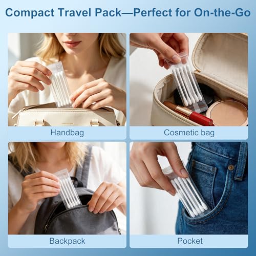 Kocpudu Bulk Cotton Swabs Pack of 200 with Double Headed Paper Handles