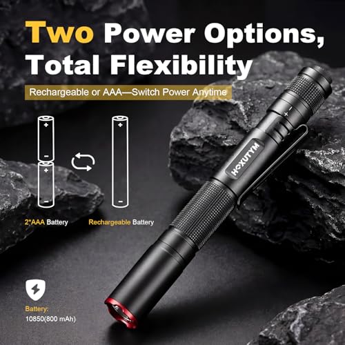 Hoxutym Rechargeable Pen Light - 800 Lumen USB-C Flashlight