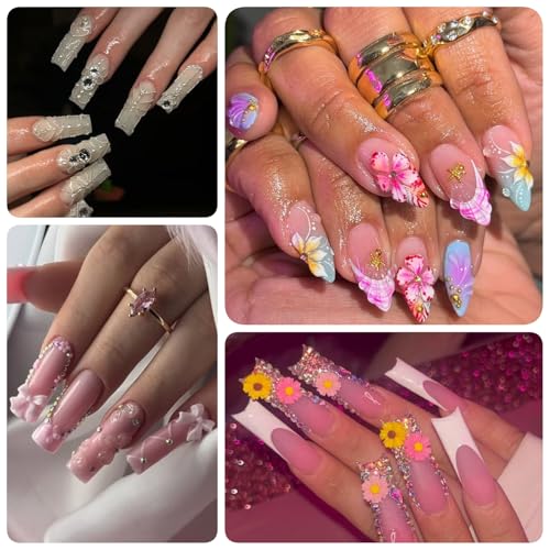 3D Nail Charms and Rhinestones Kit - 9000 Pcs 110 Styles DIY Nail Art Gems