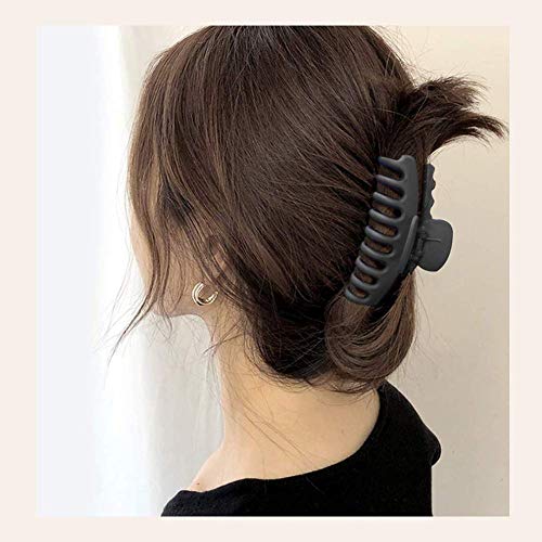 4.3" Large Hair Claw Clips Thick Hair Jaw Clips Non Slip Ponytail Holder Hair Clip Clamps Teeth for Shower Updo (3Pack Multicolor)