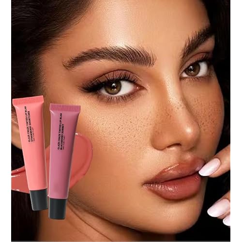 Hydrating tinted lip balm, Quick Full Lip Color Glow reviver melting lipgloss, soft supple lips mask (3PCS-A)