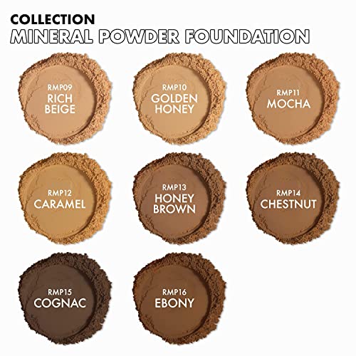 Ruby Kisses Mineral Powder Foundation - Medium Coverage, Honey Brown