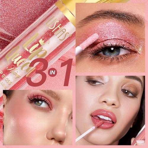 USHAS Lip Gloss - High-Shine Moisturizing Liquid Lip Stain