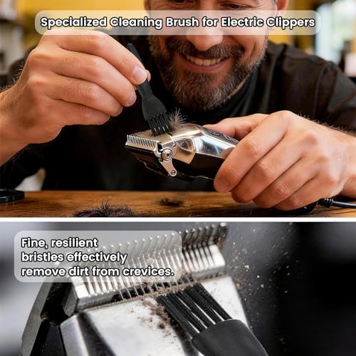 Premium Clipper Lubricating Oil 4.05oz/120ml for Clippers Blade Corrosion & Trimmers, Groomers, Hair Clipper Oil with 2 x Clean Brushes and 1 x Quick Lubrication Box for Barber & Home Use and Gift