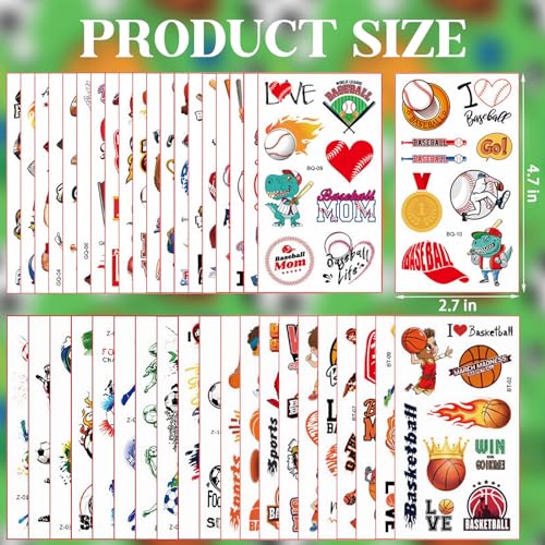 Sports Temporary Tattoos for Kids (300+ Designs)