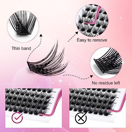 FADLASH Lash Clusters DIY Eyelash Extensions 144 Pack
