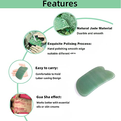 TOP SEWING Gua Sha Massage Tools Jade Manual Stick Deep Tissue Natural Facial Tool for Full Body Meridian Pain Relief