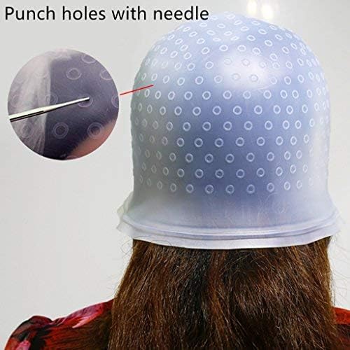 Professional Reusable Hair Coloring Highlighting Cap with Hook