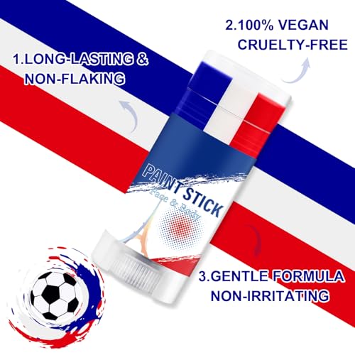 France Patriotic Face Paint Stick – Sweatproof Sports Makeup