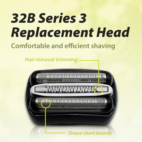 2Pack 32B Series 3 Electric Shaver Replacement Head Accessories Compatible with S3 Foil & Cutter Razor Heads, Accessories for S3 3040s 3010s 310s 3000s 3050cc 3080s 390cc Etc