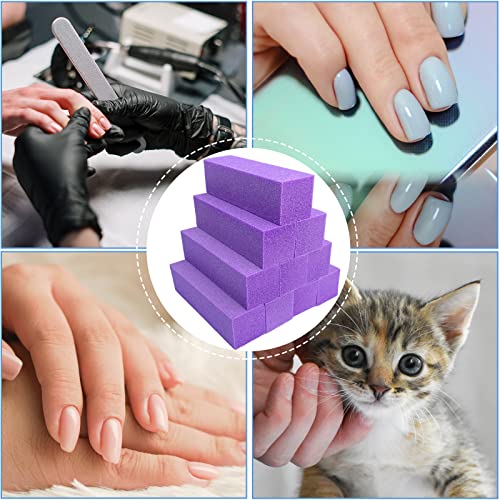 10 Pcs Nail Buffer Blocks - 4 Sided Medium Grit for Acrylic & Natural Nails