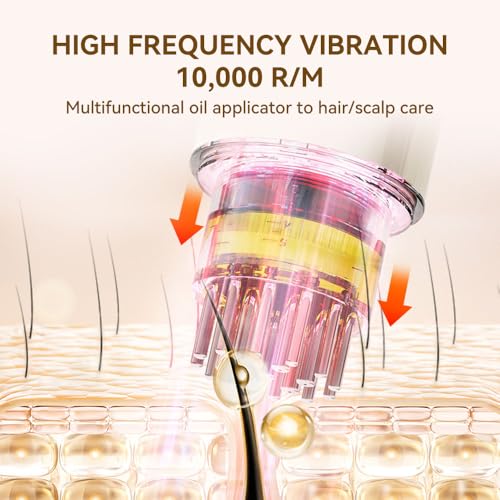 Electric Hair Oil Applicator & Scalp Massager 2-in-1