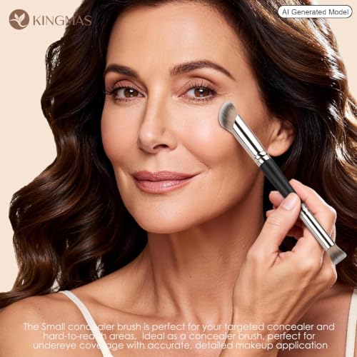 KINGMAS Dual-Ended Foundation & Concealer Brush Set (2-Piece)