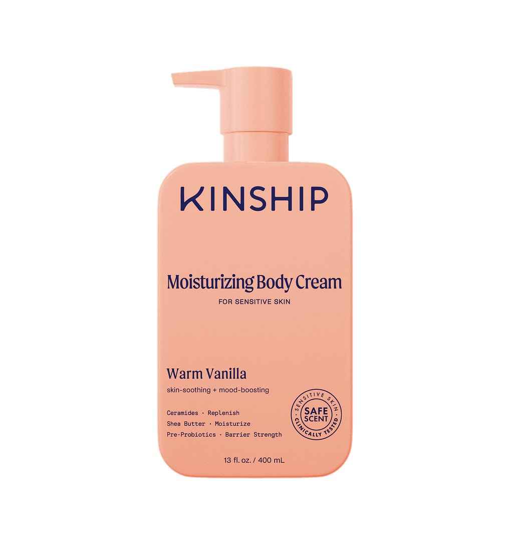 Kinship Gentle Moisturizing Body Lotion for Sensitive & Dry Skin | Eczema Relief Cream | Fragrance-Free Hydrating Cream | Shea Butter Vanilla Lotion, 13 oz