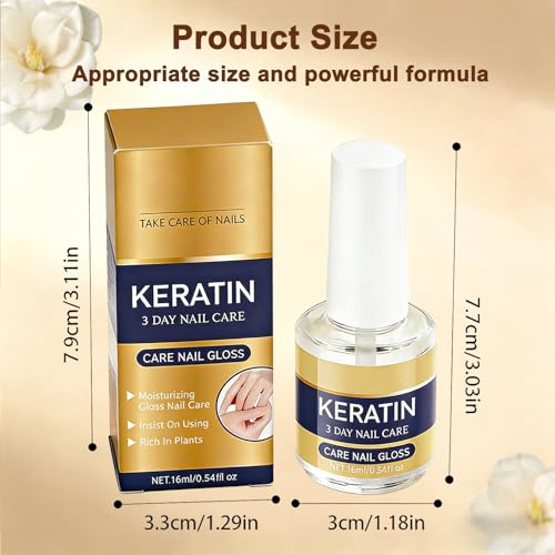 Keratin Nail Care Oil - 2 Pcs Nail Repair Serum for Stronger Nails