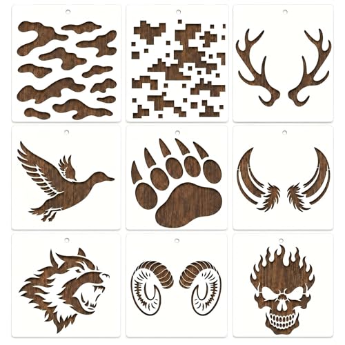 S01 ORIGINS 9-Pack Tactical Stencil Kit | Reusable PET Templates 165x180mm