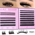 ALICE Flaunt Lash Clsuters Eyelash Clusters, Fluff Lash Extensions Anime Spiky Eyelash Extensions, Fairy Manga Volume Individual Lashes with Bottom Lashes 8-18mm SIY Separate it Yourself